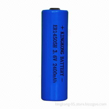 Lithium Column Battery with 2,400mAh Capacity and 3.6V Voltage
